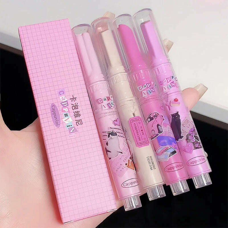 Jelly Mirror Lipstick Makeup Love Shape Waterproof Non-stick Cup Solid Lip Gloss Clear Long Lasting Moisturizing Lipstick Pen - KIMLUD