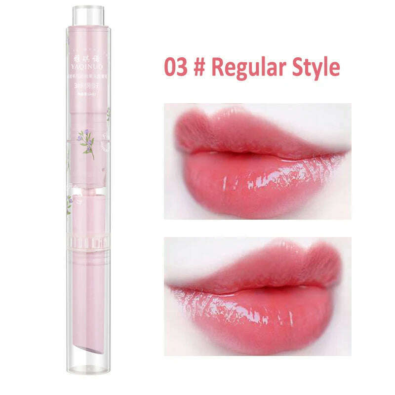Jelly Mirror Lipstick Makeup Love Shape Waterproof Non-stick Cup Solid Lip Gloss Clear Long Lasting Moisturizing Lipstick Pen - KIMLUD