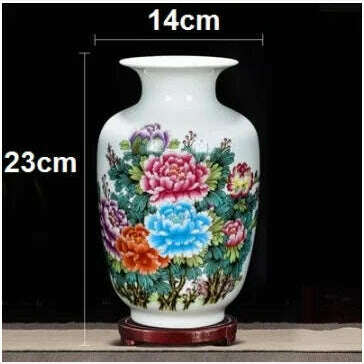 Jingdezhen Ceramic Vases Pottery Decoration Living Room Flower Arrangement Modern Home Simple TV Cabinet Ceramic Gift - KIMLUD