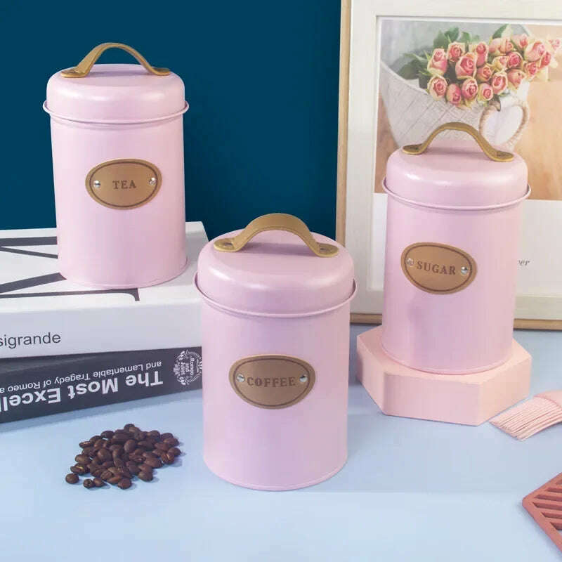 Kitchen Countertop Spice Jars Airtight Coffee Container Storage Canister Food Organizer Sealed Kitchen Vacuum Box Home Organizer - KIMLUD