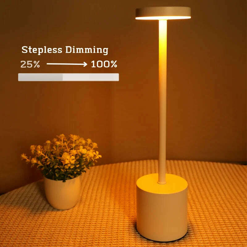 KIMLUD, LED Rechargeable Touch Metal Table Lamp Writing Lamp Bedside Creative Ambient Lights Bar Outdoor Decoration Night Lightings 2024, KIMLUD Womens Clothes