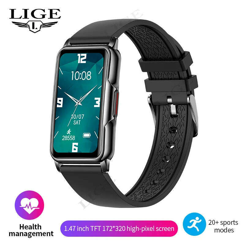 LIGE New Sports Smart Watch Women Physiological Function Reminder Fitness Bracelet Waterproof Custom Dial Ladies Smartwatch Men - KIMLUD