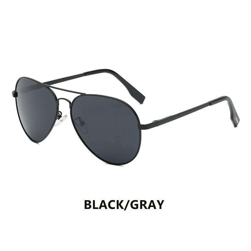 KIMLUD, LIOUMO Top Quality Aviation Sunglasses Men Polarized Driving Glasses Women Fashion Pilot Goggles Anti-Glare lentes de sol hombre, Black-Gray / Polarized, KIMLUD APPAREL - Womens Clothes