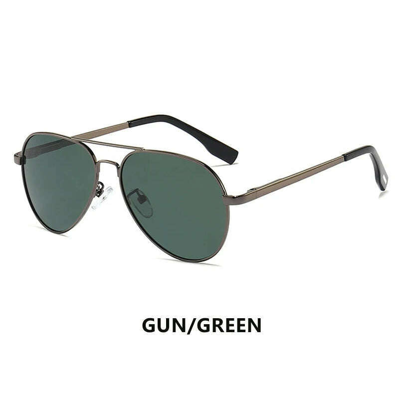 KIMLUD, LIOUMO Top Quality Aviation Sunglasses Men Polarized Driving Glasses Women Fashion Pilot Goggles Anti-Glare lentes de sol hombre, Gun-G15 / Polarized, KIMLUD APPAREL - Womens Clothes