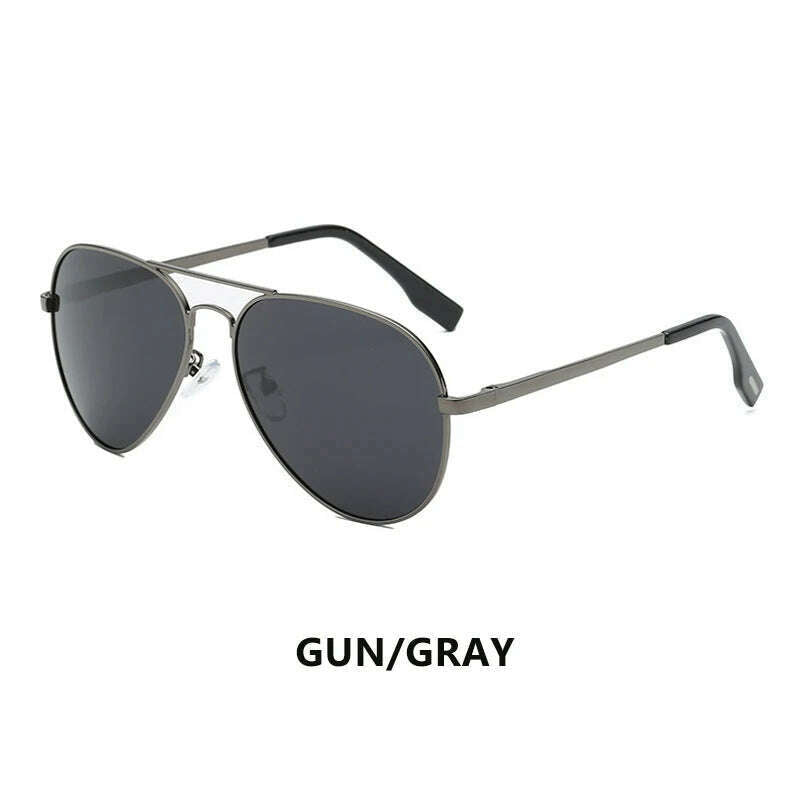 KIMLUD, LIOUMO Top Quality Aviation Sunglasses Men Polarized Driving Glasses Women Fashion Pilot Goggles Anti-Glare lentes de sol hombre, Gun-Gray / Polarized, KIMLUD APPAREL - Womens Clothes