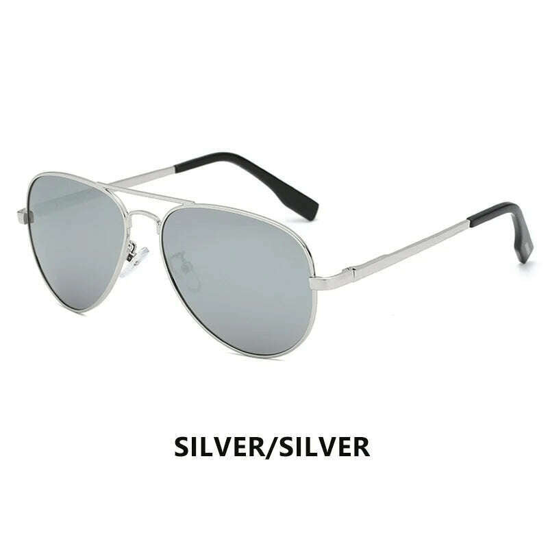 KIMLUD, LIOUMO Top Quality Aviation Sunglasses Men Polarized Driving Glasses Women Fashion Pilot Goggles Anti-Glare lentes de sol hombre, Silver-Silver / Polarized, KIMLUD APPAREL - Womens Clothes