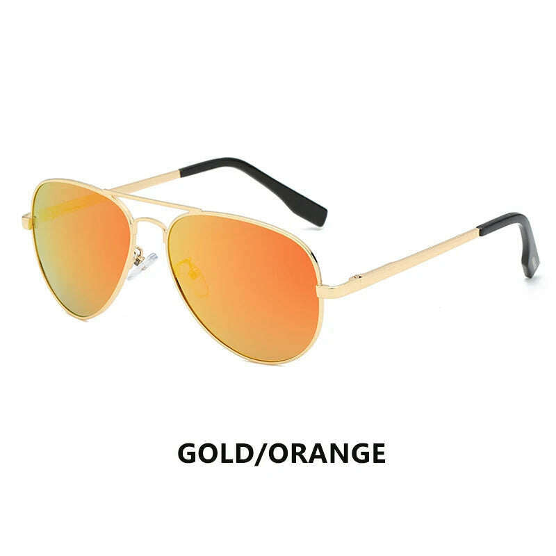 KIMLUD, LIOUMO Top Quality Aviation Sunglasses Men Polarized Driving Glasses Women Fashion Pilot Goggles Anti-Glare lentes de sol hombre, Gold-Orange / Polarized, KIMLUD APPAREL - Womens Clothes