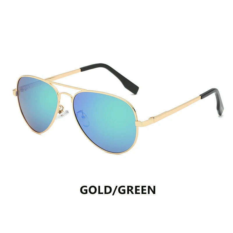 KIMLUD, LIOUMO Top Quality Aviation Sunglasses Men Polarized Driving Glasses Women Fashion Pilot Goggles Anti-Glare lentes de sol hombre, Gold-Green / Polarized, KIMLUD APPAREL - Womens Clothes
