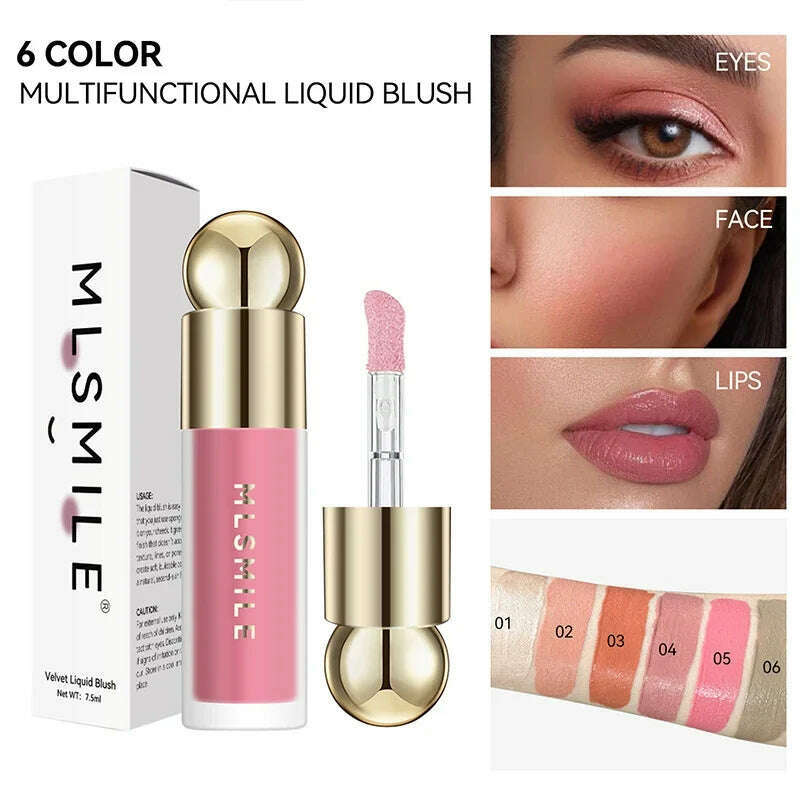 KIMLUD, Liquid Facial Blusher Multi-purpose Nourishing Cheek Blush Eyes Lips Face Makeup Blush Stick 3in1 Tinted Wand Beauty Cosmetics, KIMLUD Womens Clothes
