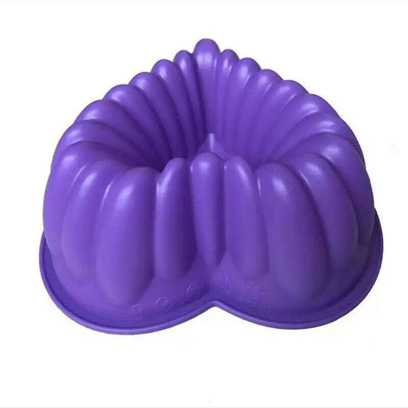 Love Heart Shape Cake Mold Silicone Freezing and Baking Pastry Molds Mousse Bread Mould Bakeware DIY Non-Stick Cake Pan - KIMLUD