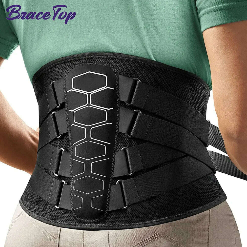 KIMLUD, Lower Back Brace for Pain Relief,Back Support Belt, Flexible Lumbar Support Waist Belt for Lifting At Work,Scoliosis Pain Relief, L, KIMLUD APPAREL - Womens Clothes