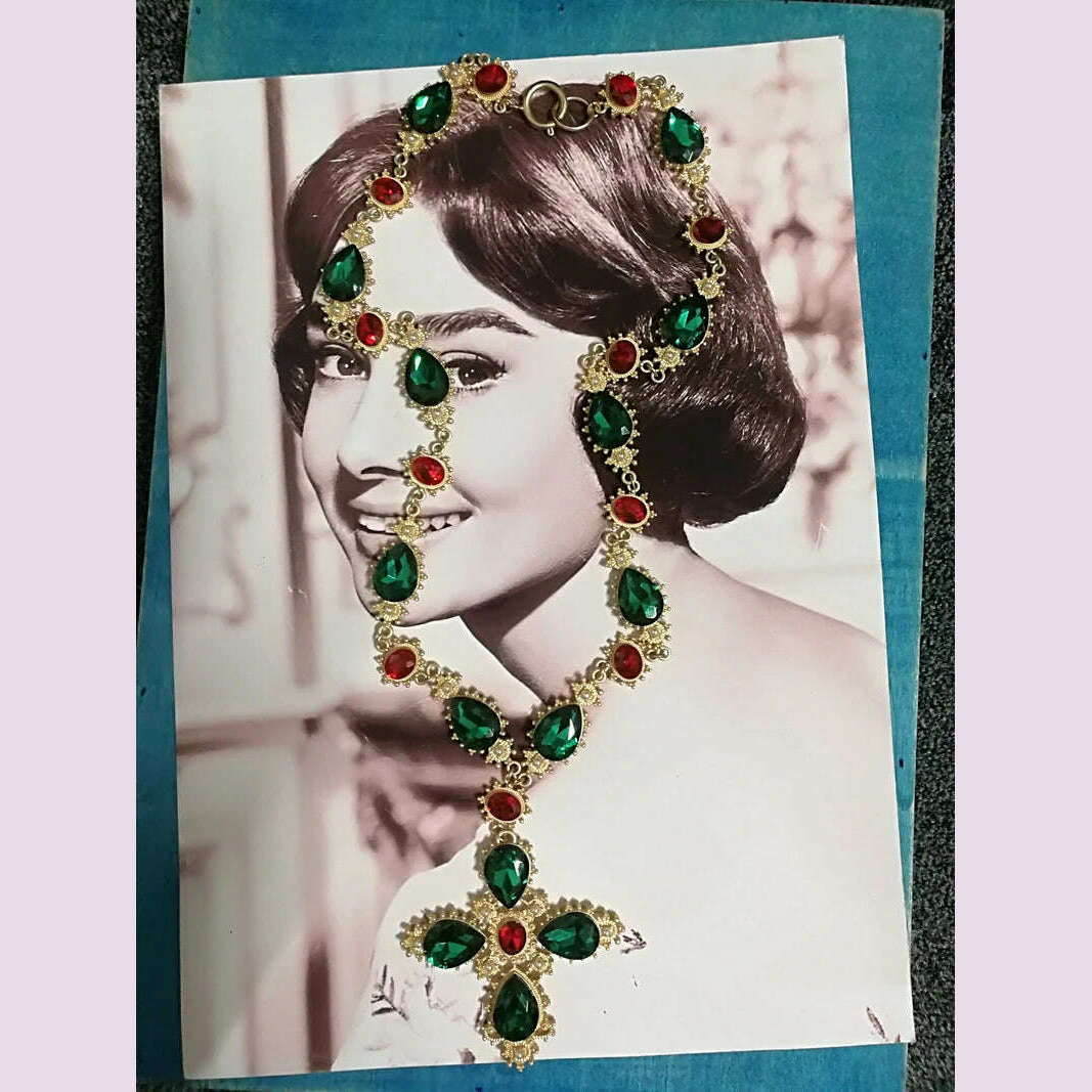 KIMLUD, luxury crystal statement choker necklace party jewelry for women accossery personalized necklace, KIMLUD Womens Clothes