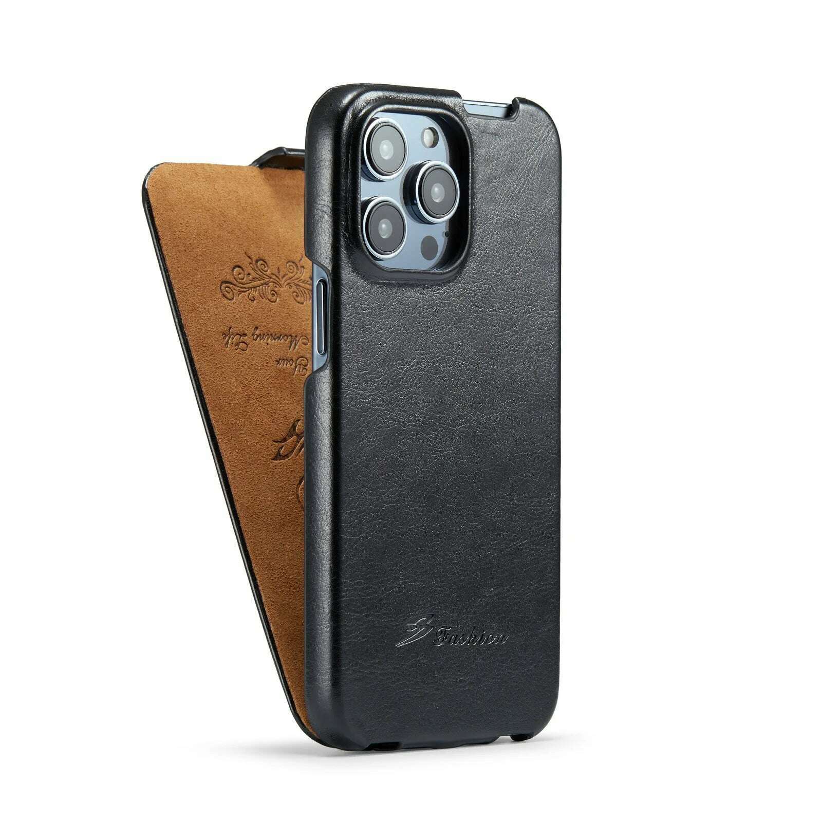 KIMLUD, Luxury R64 Genuine Leather Flip Case For iPhone 16 15 14 13 12 11 Pro Max 7 8 X XS XR XS Cover, KIMLUD Womens Clothes