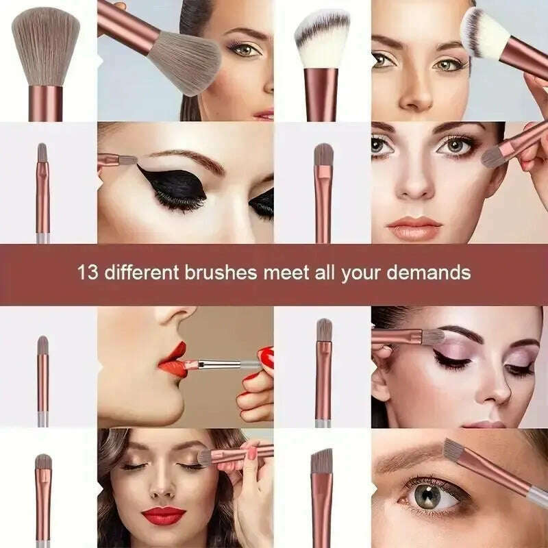 Makeup Brush Set Soft Fluffy Professiona Cosmetic Foundation Powder Eyeshadow Kabuki Blending Make Up Brush Beauty Tool Makeup - KIMLUD