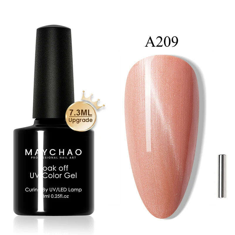 MAYCHAO 7ml Cat Eye Gel Nail Polish Shiny Magnetic Gel Semi Permanent Soak Off UV Gel Glitter Manicure For Nail Art Gel Varnish - KIMLUD
