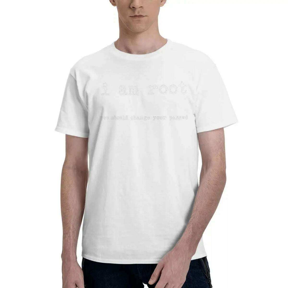 Men I Am Root Ubuntu Command Line Linux Unix Hacking T Shirts Stuff Cotton Clothes - KIMLUD