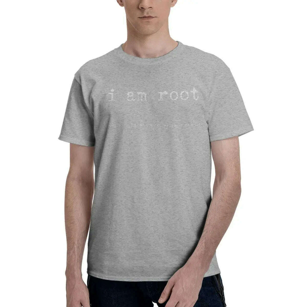 Men I Am Root Ubuntu Command Line Linux Unix Hacking T Shirts Stuff Cotton Clothes - KIMLUD