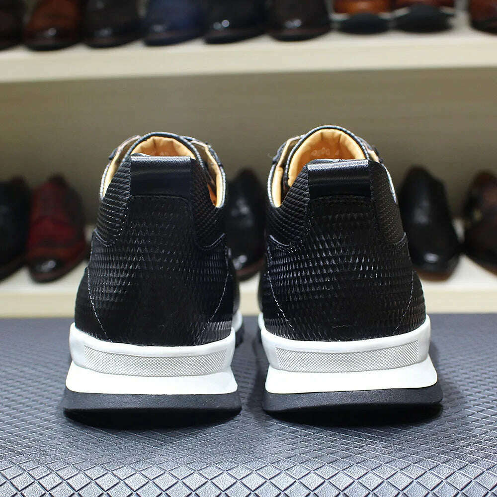 Men's Casual Shoes Genuine Leather Fashion Designer Oxford Handmade Comfortable Male Sneakers Outdoor Street Flat Shoes for Men - KIMLUD