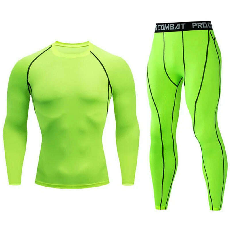 Men's Gym Clothing Short Running Man Compression tights perspiration Track suit Gym Man black T shirt Sport Pants S-XXXXL - KIMLUD