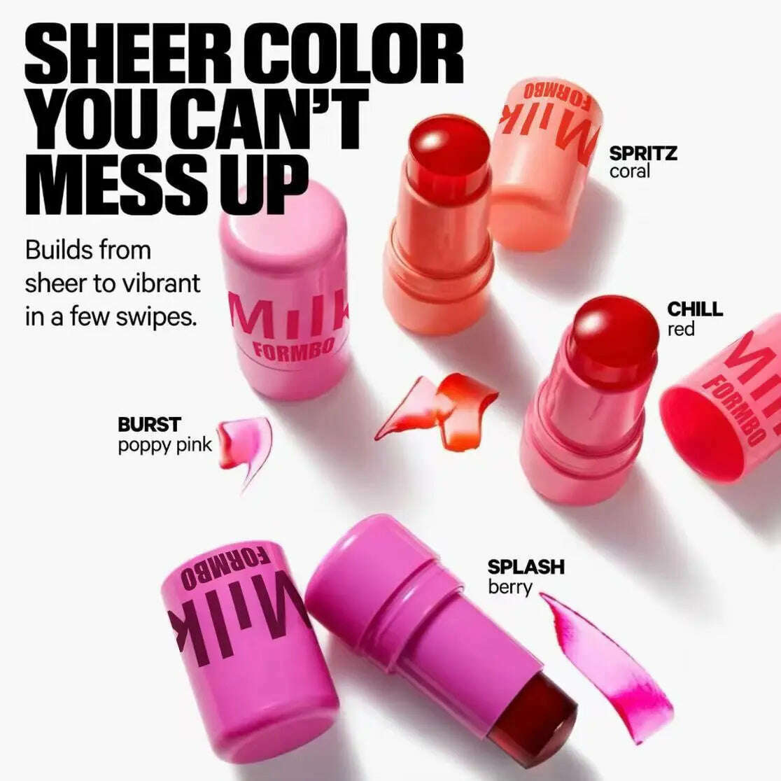 Milk Jelly Powder Blusher 3-in-1 Moisturized Blusher Stick Long Lasting Brighten Matte Facial Contour Rouge Makeup Lip Tint - KIMLUD