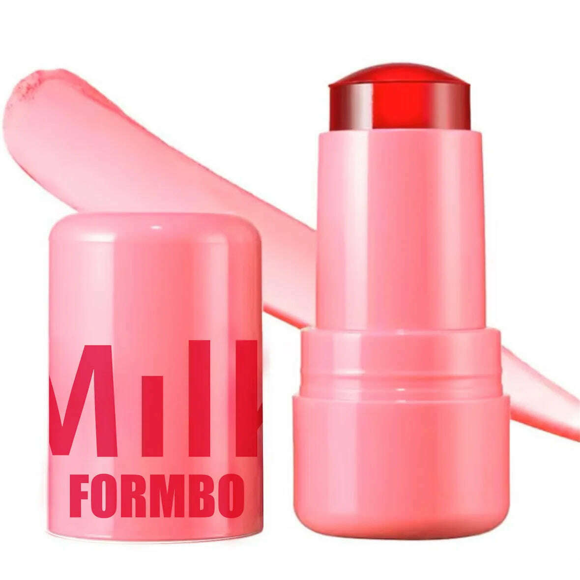 Milk Jelly Powder Blusher 3-in-1 Moisturized Blusher Stick Long Lasting Brighten Matte Facial Contour Rouge Makeup Lip Tint - KIMLUD