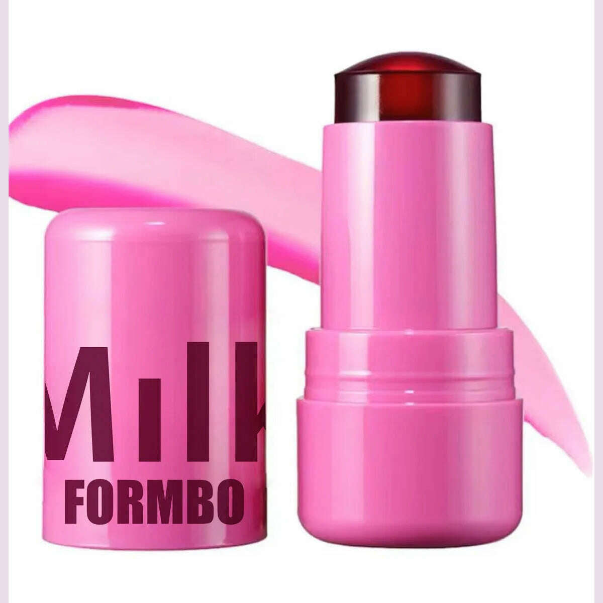 Milk Jelly Powder Blusher 3-in-1 Moisturized Blusher Stick Long Lasting Brighten Matte Facial Contour Rouge Makeup Lip Tint - KIMLUD