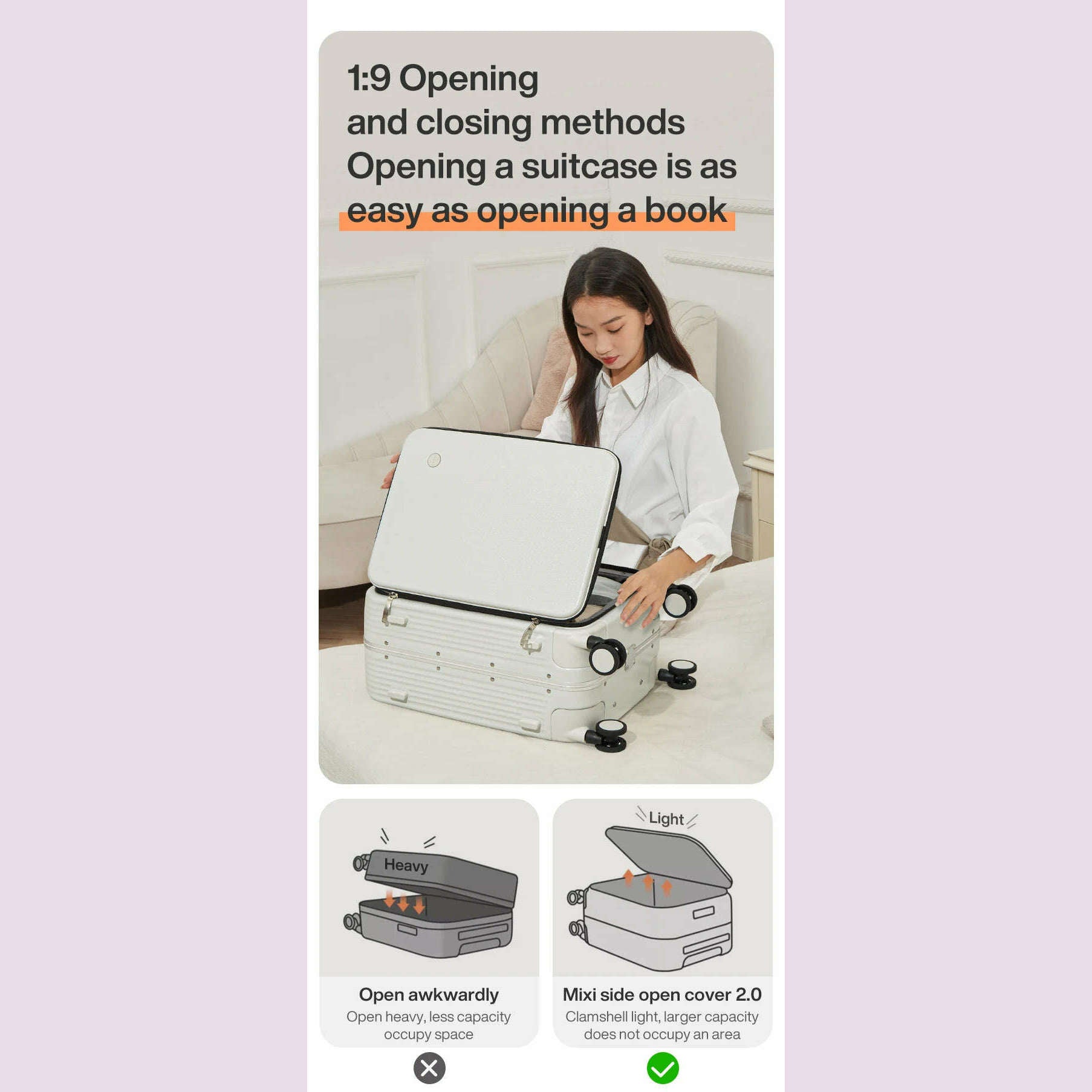 KIMLUD, Mixi New Aluminum Frame Suitcase Carry On Rolling Luggage with USB Port Boarding Cabin Cup and Phone Holder 20 24 Inch, KIMLUD Womens Clothes