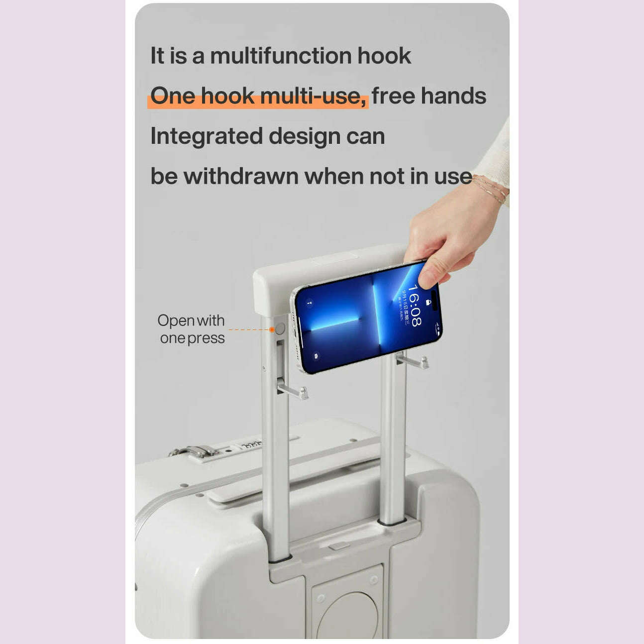 KIMLUD, Mixi New Aluminum Frame Suitcase Carry On Rolling Luggage with USB Port Boarding Cabin Cup and Phone Holder 20 24 Inch, KIMLUD Womens Clothes
