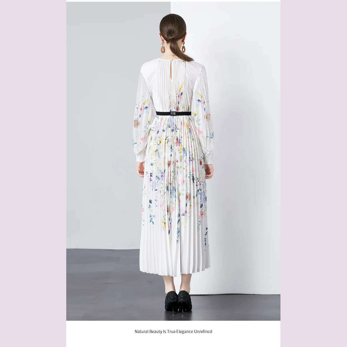 Miyake Pleated 5.5 Meters Oversized Skirt, Organ Pleated Dress, Age-reducing Versatile Mother Dress, Summer Dress - KIMLUD