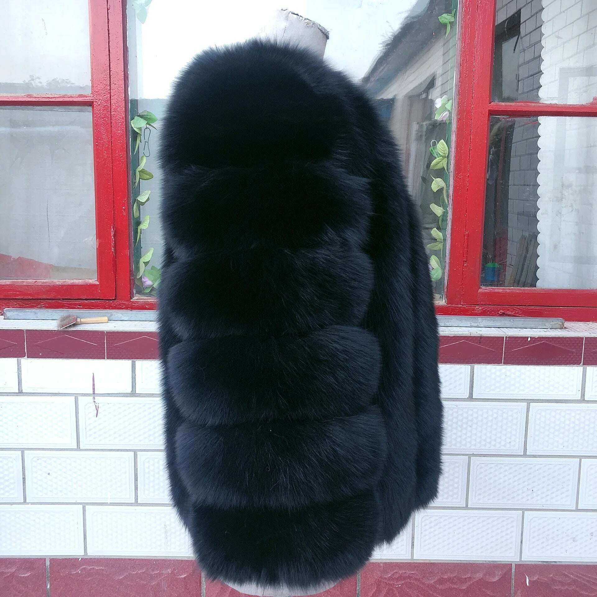 Natural fur ackets for women 2023 New style real fur coat Vertical bar high quality winter women cold coat Luxury free shipping - KIMLUD