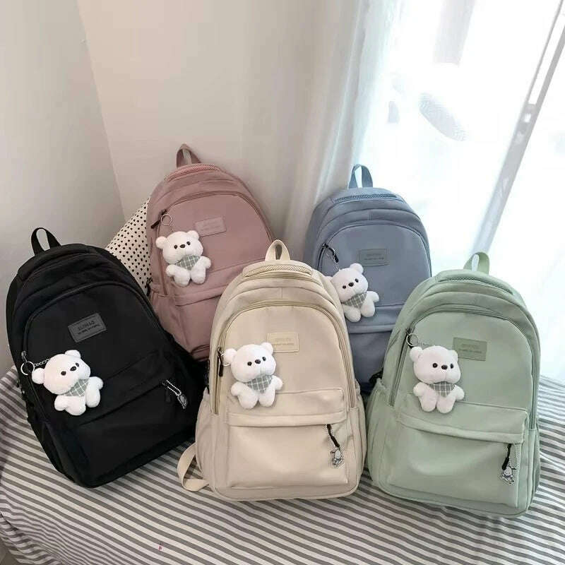 KIMLUD, New Female Fashion Men High Capacity Waterproof College Backpack Trendy Women Laptop School Bags Cute Girl Travel Book Bag Cool, KIMLUD Womens Clothes