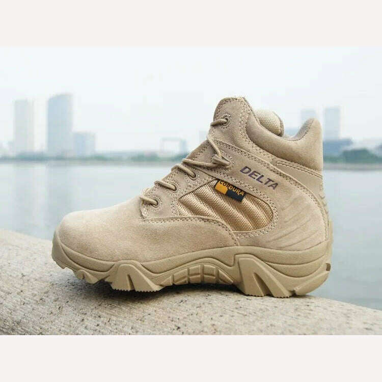 New Men's Military Boots Special Forces Tactical Desert Combat Boots Lace-up Army Boots Winter Ankle Boots Men Plus Size 39-47 - KIMLUD