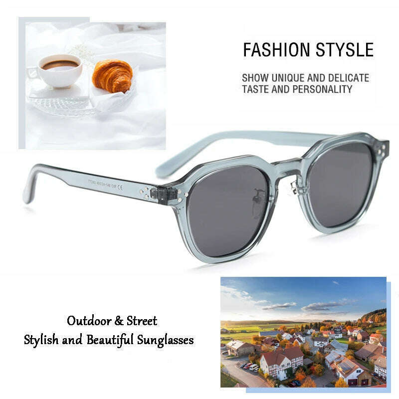 New Retro Polarized TR90 Frame Men's Sunglasses Fashion Polygon Women Sunglasses Male Outddor High Quality Travel UV400 Eyewear - KIMLUD