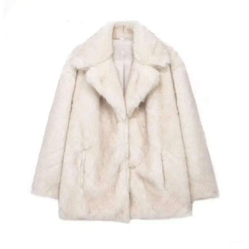 KIMLUD, New Street Style Long Plush Coat Women With Thick Warm Cold Autumn Winter Faux Fur Coat High-Quality Fluffy Dyed Fox Fur Jacket, KIMLUD Womens Clothes