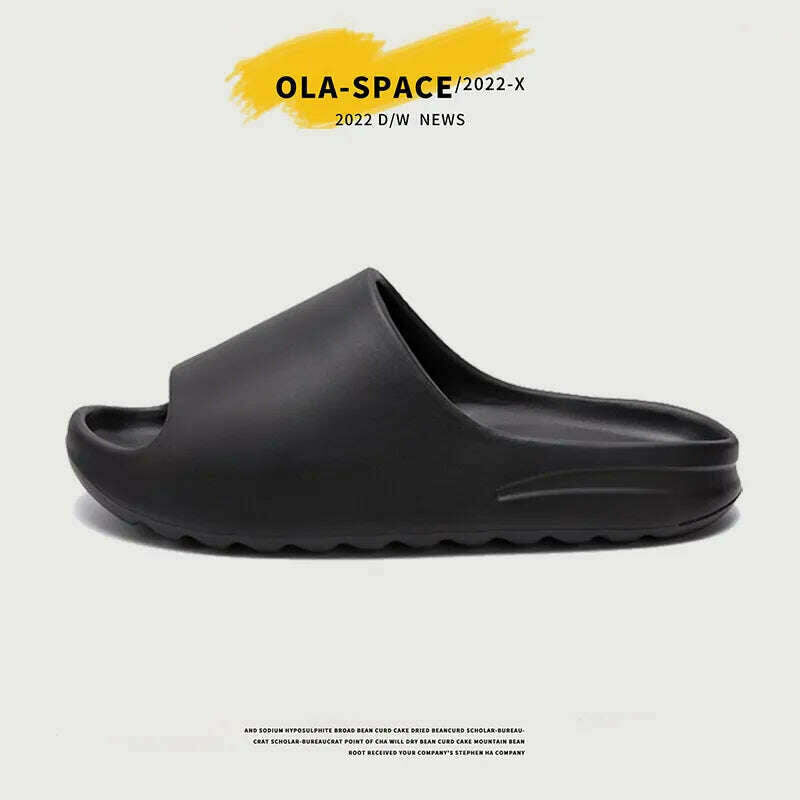 Non-slip Summer Man Slippers Thick Platform Fashion Women Shoes Beach Outdoor House Couples Bathroom Soft Woman Slippers Flats - KIMLUD
