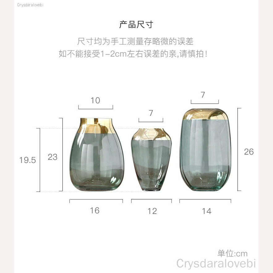 Nordic Light Luxury Phnom Penh Glass Vase Transparent Glass Hydroponic Flower Arrangement Modern Home Decoration Wedding Vase - KIMLUD