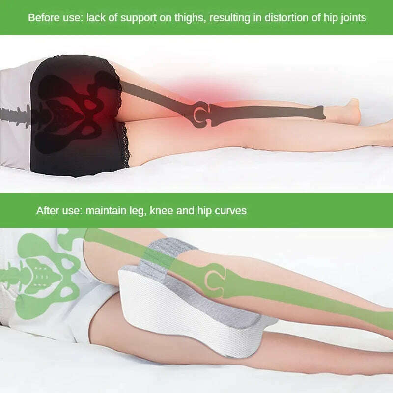 Orthopedic Slow Rebound Memory Cotton Clamp Leg Pillow Maternity Foot Pillow Strap Adjustable Side Sleeping Knee Leg Pillow - KIMLUD