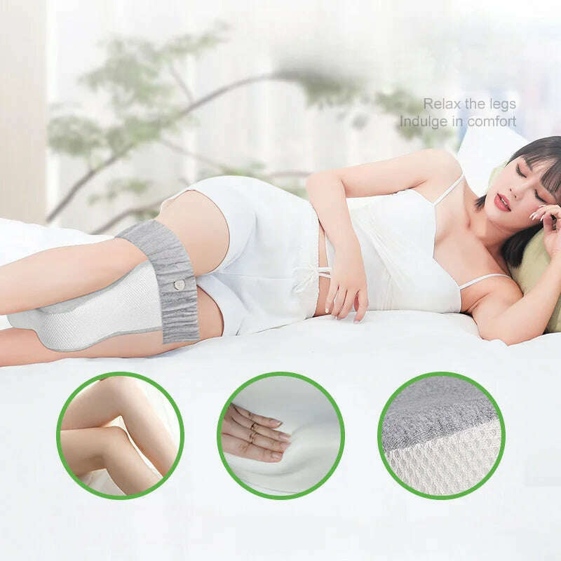 Orthopedic Slow Rebound Memory Cotton Clamp Leg Pillow Maternity Foot Pillow Strap Adjustable Side Sleeping Knee Leg Pillow - KIMLUD