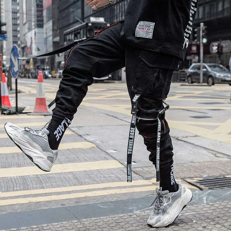 Prowow New Summer Black Hip Hop Cargo Pants Men Streetwear Cotton Joggers Fashion Sweatpants Casual Harem Trousers - KIMLUD