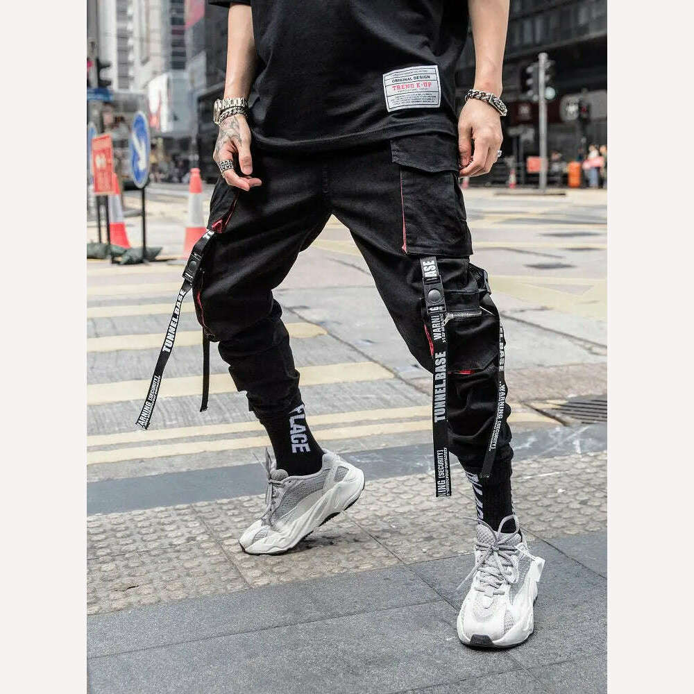 Prowow New Summer Black Hip Hop Cargo Pants Men Streetwear Cotton Joggers Fashion Sweatpants Casual Harem Trousers - KIMLUD