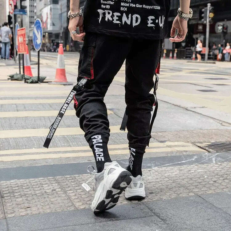 Prowow New Summer Black Hip Hop Cargo Pants Men Streetwear Cotton Joggers Fashion Sweatpants Casual Harem Trousers - KIMLUD