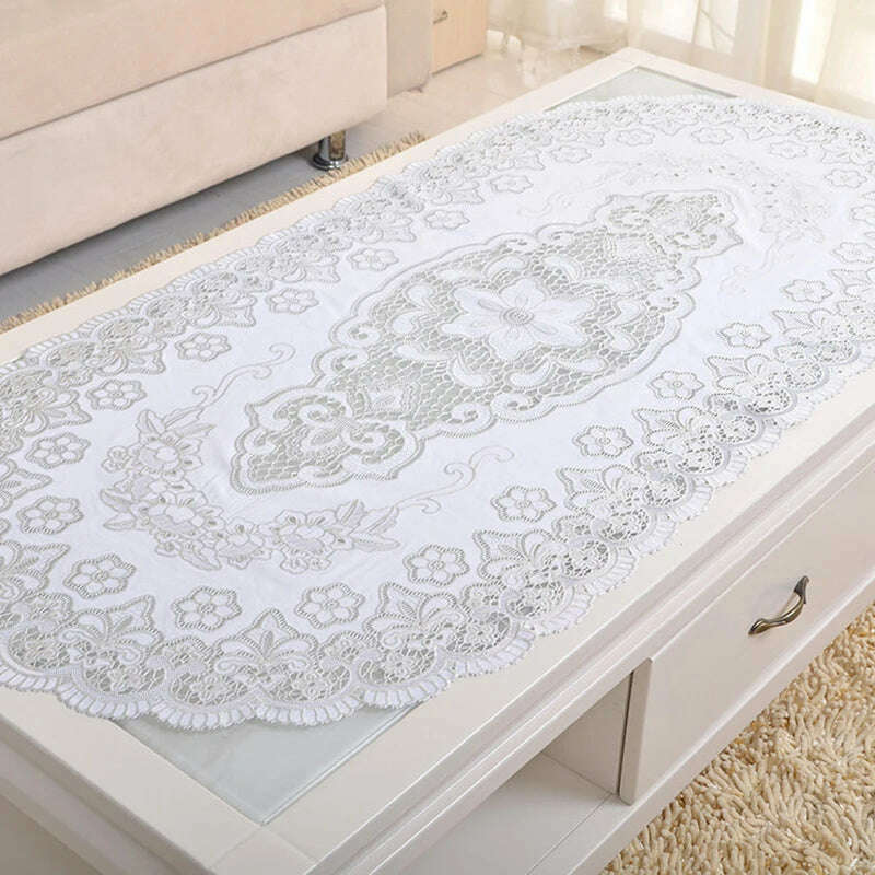 PVC Nappe Table Cloth Plastic Oilproof Dining Tablecloth Bronzing Printed Table Cover Table Mat Overlay Placemat Nappe No-clean - KIMLUD
