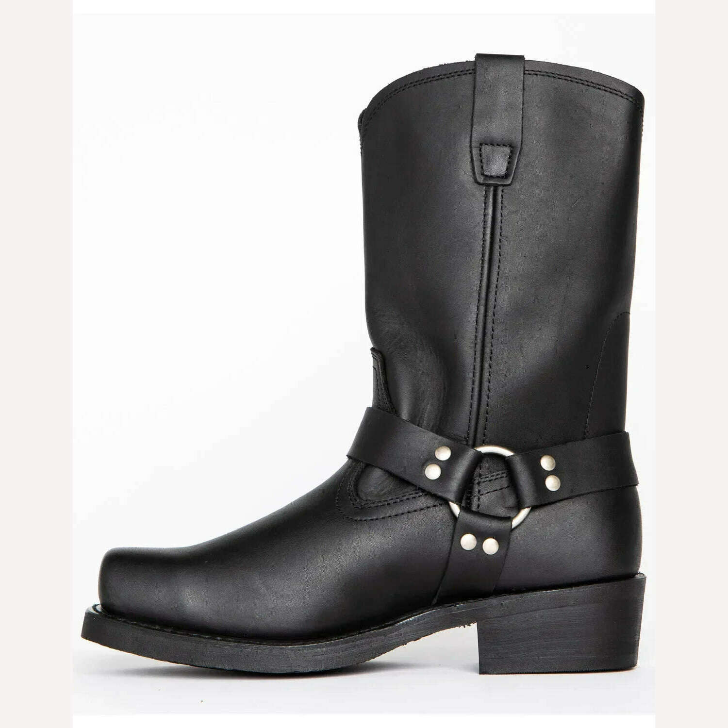 Retro Cowboy Boots Men Mid Calf Western Boots Men Pu Leather Boots Man Slip On Shoes Winter Knight Boots Booties Plus Size 39-48 - KIMLUD