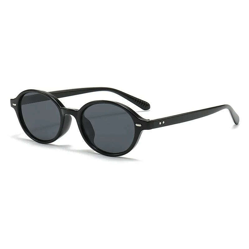 Retro Small Oval Sunglasses Women Men Rivets Shades Fashion Eyewear Luxury Sun Glasses UV400 Brand Oculus Female Gafas - KIMLUD