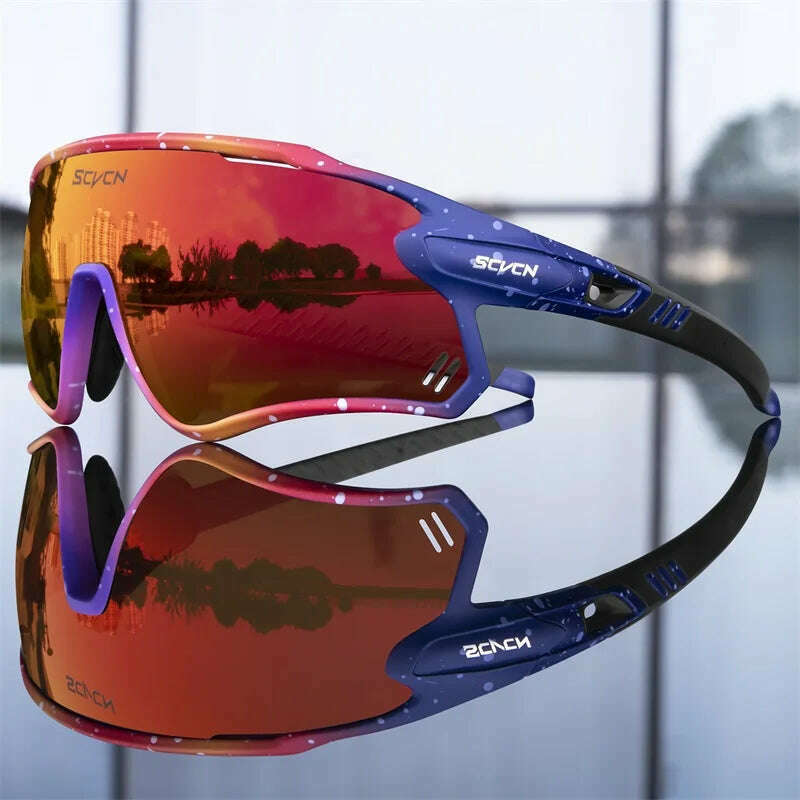 KIMLUD, SCVCN Cycling Polarized Glasses MTB Riding Running Sunglasses Men Women Bike Bicycle Goggles Outdoor Sports Fishing Eyewear, 44 / 3 lens, KIMLUD APPAREL - Womens Clothes