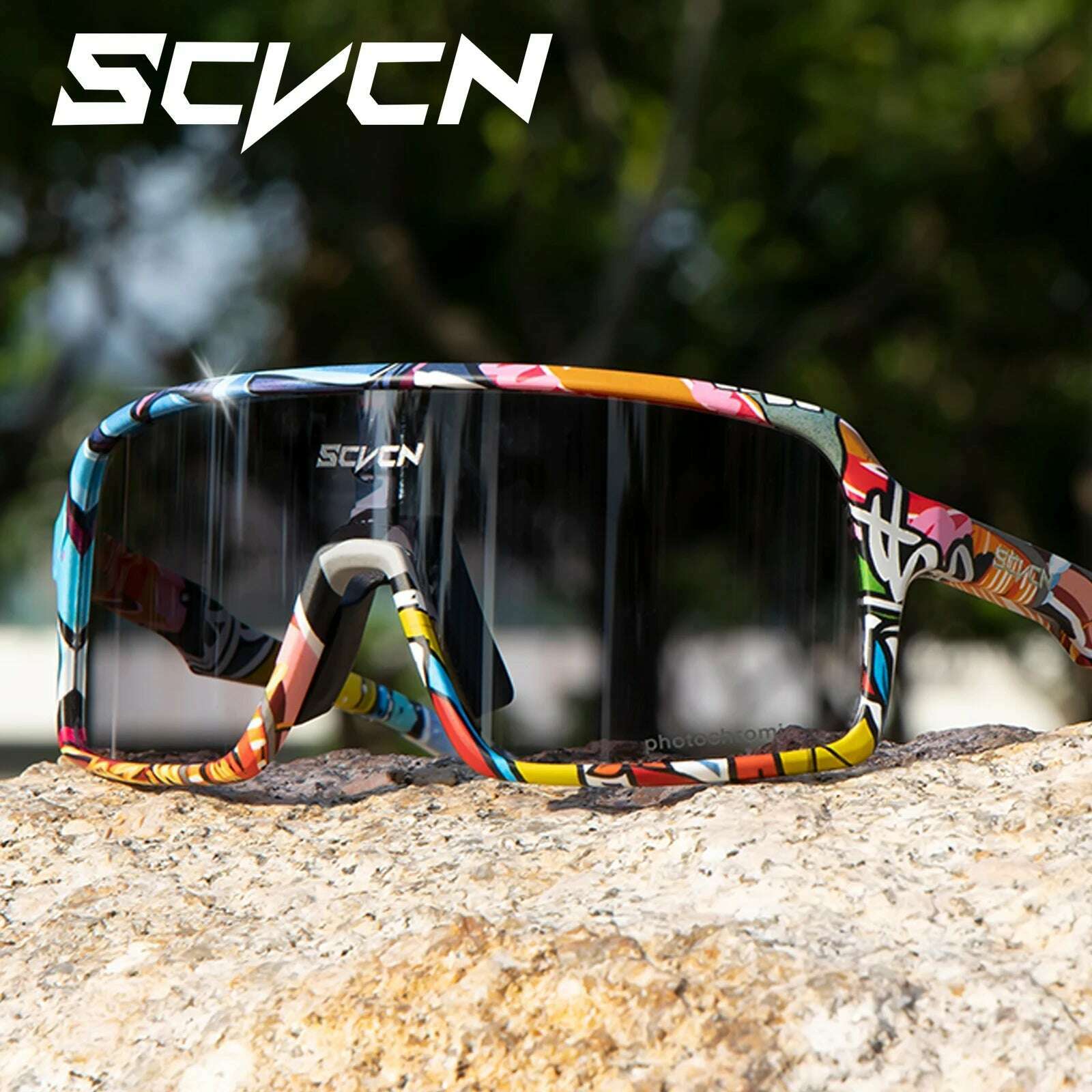 KIMLUD, SCVCN Photochromic Cycling Sunglasses Outdoor Sports Running Goggles for Men Women MTB Bicycle Glasses UV400 Bike Cycle Eyewear, KIMLUD Womens Clothes