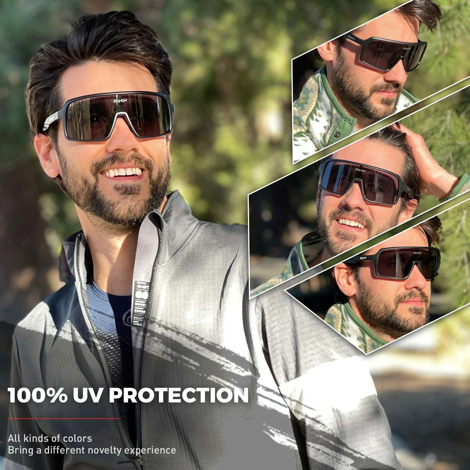 KIMLUD, SCVCN Photochromic Cycling Sunglasses Outdoor Sports Running Goggles for Men Women MTB Bicycle Glasses UV400 Bike Cycle Eyewear, KIMLUD Womens Clothes