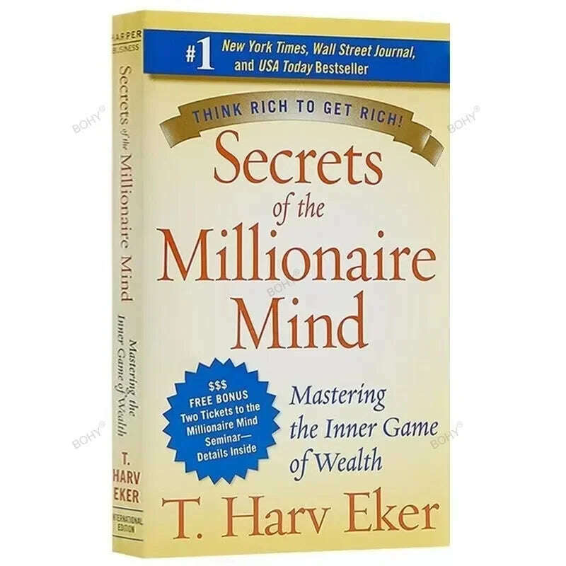 KIMLUD, Secrets of The Millionaire Mind: Mastering The Inner Game of Wealth By T. Harv Eker Finance Books In English Paperback, KIMLUD Womens Clothes