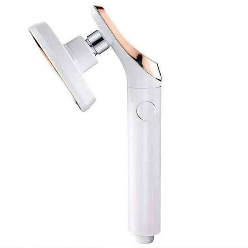 KIMLUD, Shower Head Bathroom Rotating High Pressure Water Saving Handheld Shower Head Adjustable Stop Button Water Rain Shower Heads, WHITE, KIMLUD APPAREL - Womens Clothes