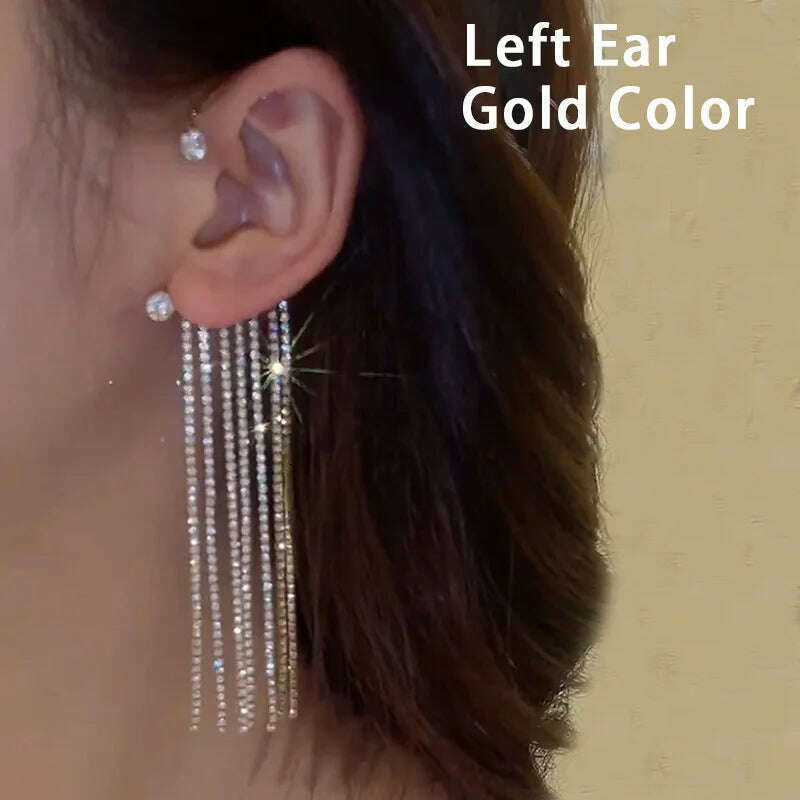 Silver Plated Metal Leaf Butterfly Clip Earrings for Women Ear Clips Without Piercing Sparkling Zircon Ear Cuff Fashion Jewelry - KIMLUD